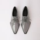 Pointy-toe Patent Oxfords