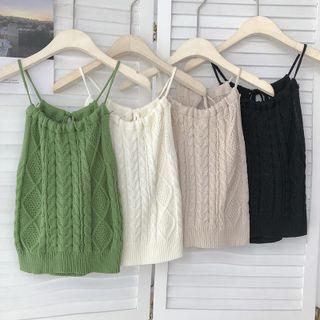 Cutout Back Bow Knit Camisole