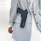 Faux Leather Gun Crossbody Bag
