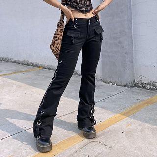 Low-waist Straight-cut Pants
