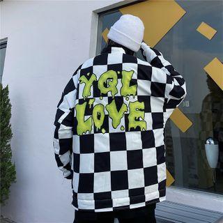 Checkerboard Button-up Jacket