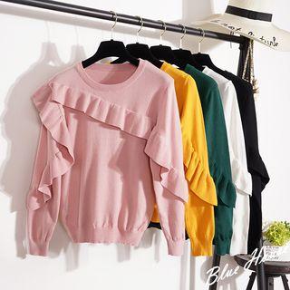 Ruffle-trim Sweater