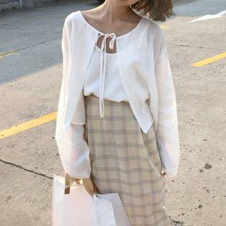 Plain Cardigan / Camisole