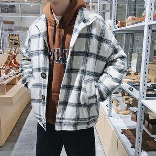 Long-sleeve Plaid Jacket