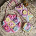 Floral Crochet Crossbody Pouch / Tool / Set
