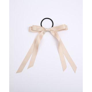 Long Ribbon Hair Tie Beige - One Size