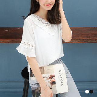 Eyelet Fluted Top