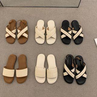 Cross Strap Sandals / Slide Sandals