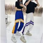Couple Matching Color Block Baggy Pants