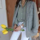 Patch-pocket Wool Blend Blazer