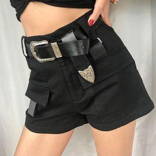 Plain Cargo Hot Pants