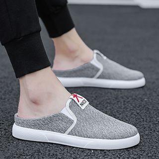 Melange Canvas Mules