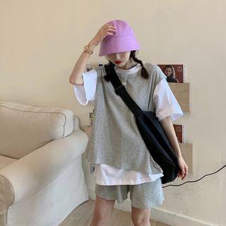 Short-sleeve T-shirt / Cap-sleeve Top / Shorts / Set