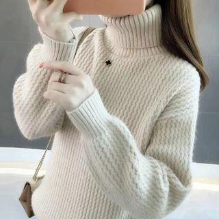 High-neck Sheath Knit Top