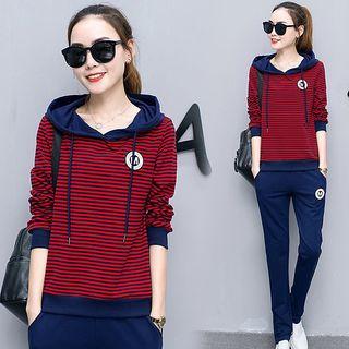 Set: Striped Hoodie + Sweatpants