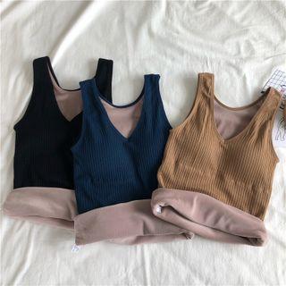 Fleece-lined V-neck Camisole Top