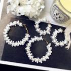 Lace Covered Ring Earrings