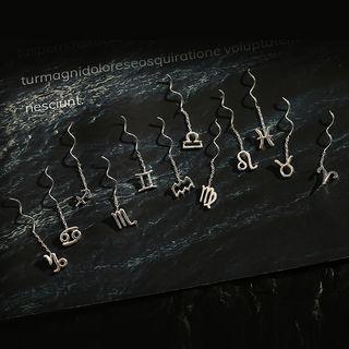 925 Sterling Silver Zodiac Drop Earrings