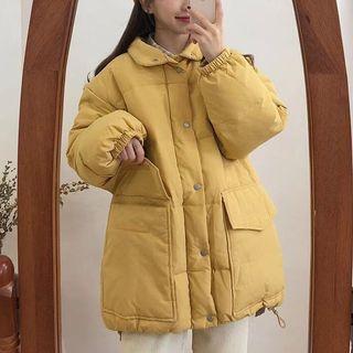 Drawstring Hem Puffer Jacket