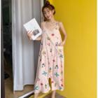 All Over Print Spaghetti Strap Jumpsuit