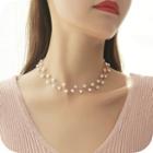 Faux Pearl / Sequined Choker (various Designs) 1 - Faux Pearl - Gold - One Size