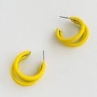 Hook Earring 1 Pair - Yellow - One Size
