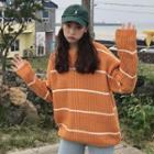 Striped Sweater Orange - One Size
