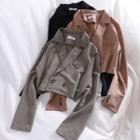 Long-sleeve Double-breasted Crop Blazer