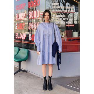Balloon-sleeve Peasant Dress
