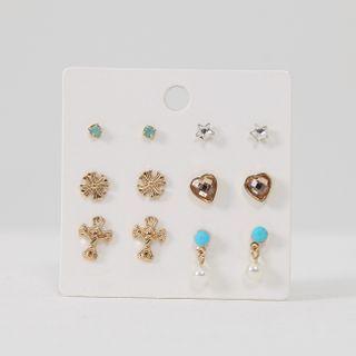 Various Earring Set (12 Pcs) One Size
