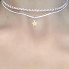 Alloy Star Faux Pearl Layered Choker 0286a - Beads - One Size