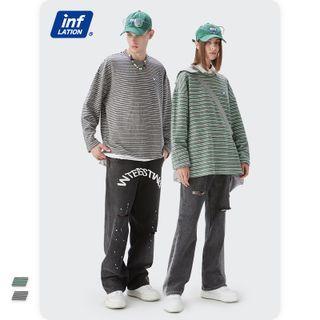 Unisex Velvet Striped Pullover