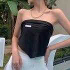 Lettering Strapless Top Black - One Size
