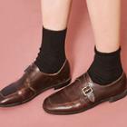 Square-toe Buckled Loafers