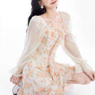 Chiffon Long-sleeve Shrug