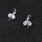 Ballet Dancer Ear Stud Silver - One Size