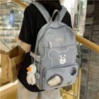 Bear Print Backpack / Bag Charm / Set