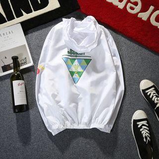 Printed Lettering Hooded Jacket