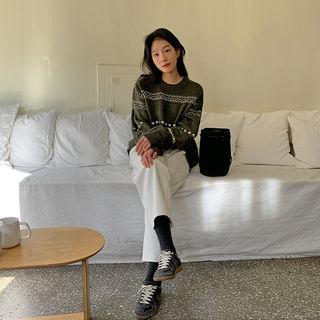 Alpaca Blend Pattern Sweater