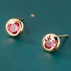 Christmas Deer & Heart Rhinestone Asymmetrical Earring