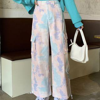 Tie Dye Harem Cargo Pants