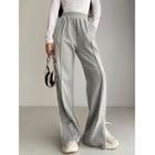 Zipper-hem Straight-cut Sweatpants