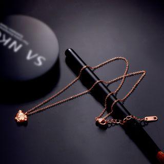 Pig Necklace Rose Gold - One Size