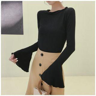 Bell Sleeve Long-sleeve T-shirt