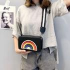 Rainbow Faux Leather Crossbody Bag