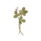 Fashion Elegant Enamel Three-leafed Clover Flower Brooch Silver - One Size