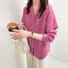 Plain Shirt Berry Pink - One Size