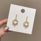 Hoop Alloy Dangle Earring 1 Pair - E3017 - Gold - One Size
