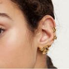 Flower Rhinestone Alloy Earring 1 Pair - Gold - One Size