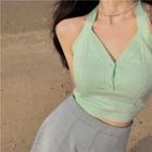 Halter Henley Top